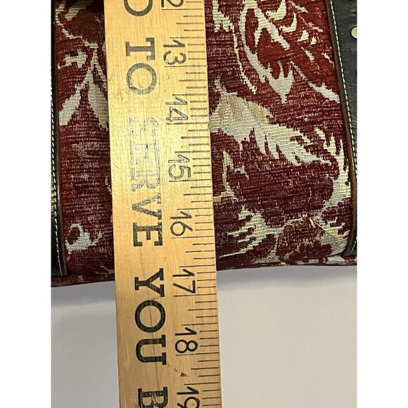 MZ Wallace Ivy Jacquard Tribecca MD Tapestry Carpet Fabric Leather Doctor RARE - Picture 11 of 16